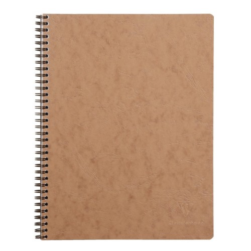 KOŁONOTATNIK NOMADDICT (AGE BAG) A4+ (22,5X29,7 CM),  W KRATKĘ, 80 PERF. KARTEK, BEŻOWY CLAIREFONTAINE_x000D_