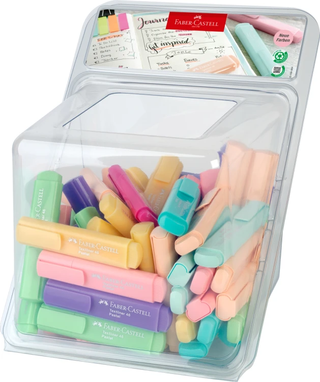 ZAKREŚLACZ 1546 KOLORY PASTELOWE DISPLAY100 SZT. FABER-CASTELL