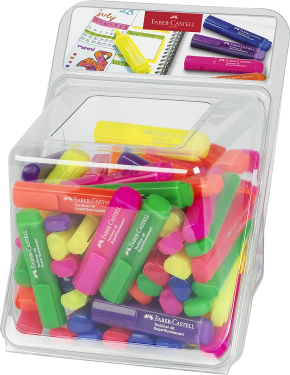 ZAKREŚLACZ 1546 NEONOWY DISPLAY 100 SZT. FABER-CASTELL