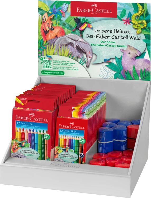 KREDKI GRIP (12 X KREDKI JUMBO, 20 X KREDKI GRIP 2001, 20 X TEMPERÓWKA TRIO)FABER-CASTELL