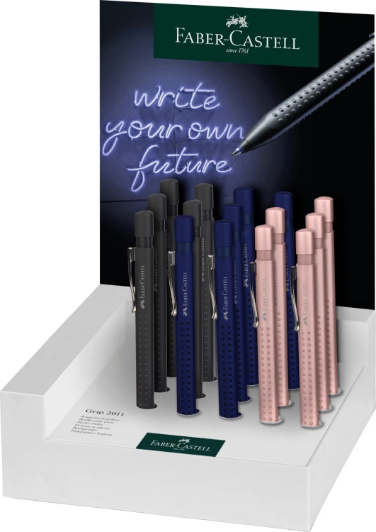 DŁUGOPIS GRIP 2011 DISPLAY 15 SZT. FABER-CASTELL