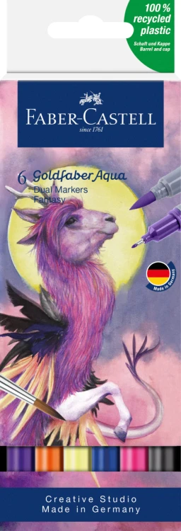 PISAK AKWARELOWY GOLDFABER AQUA DWUSTRONNY ZESTAW FANTASY 6 SZT. FABER-CASTELL