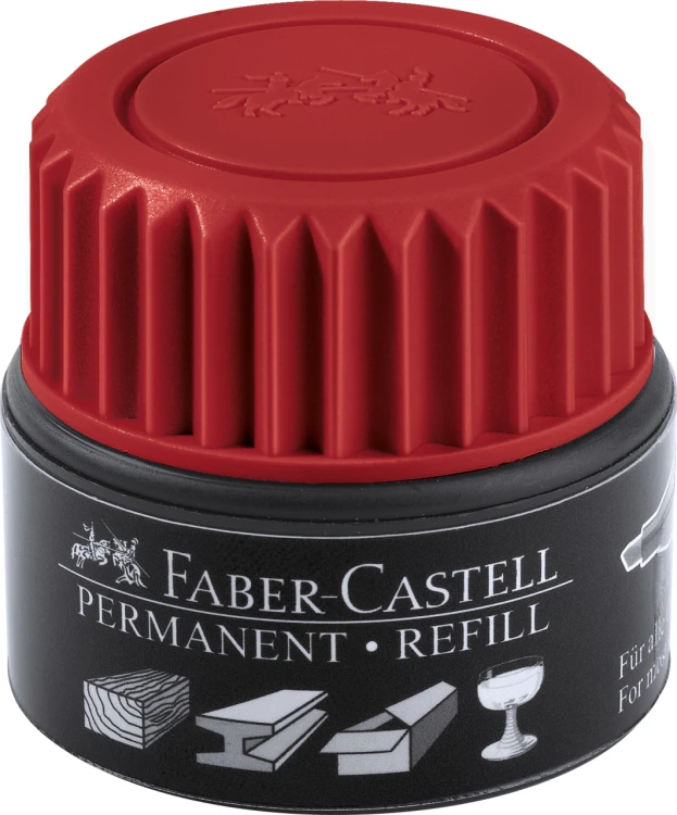 TUSZ DO NAPEŁNIANIA MARKERA PERMANENTNEGO GRIP 1505 CZARWONY FABER-CASTELL
