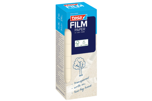 TAŚMA BIUROWA PAPIEROWA TESAFILM  TRANSPARENTNA 33M x 19MM, 8 ROLEK