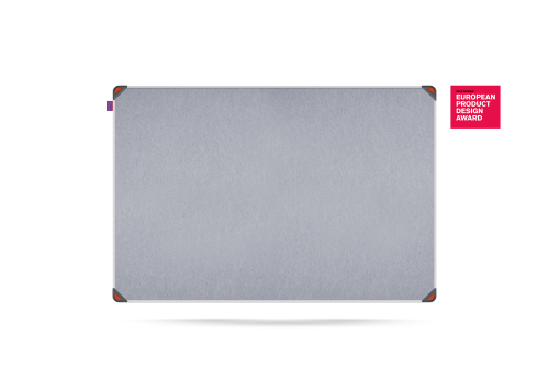 Tablica filcowa MemoBe idea EDGE, powierzchnia popielata, rama aluminiowa, 90x60 cm