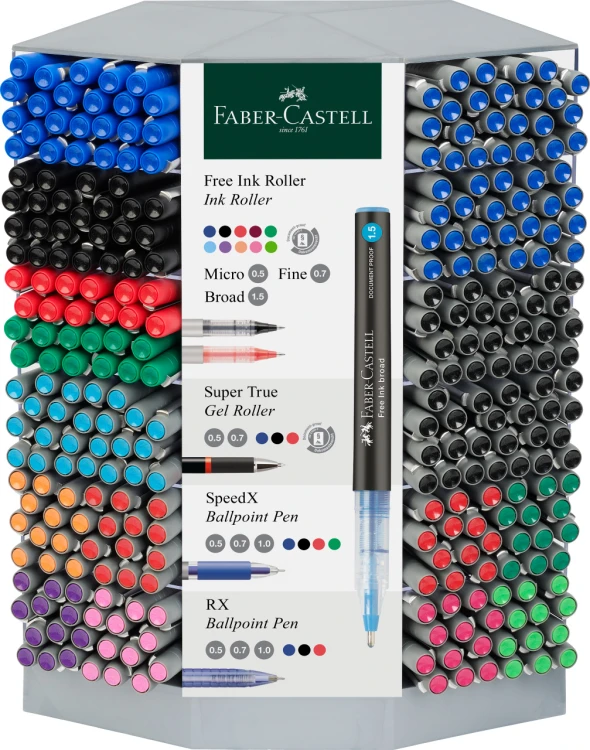 CIENKOPISY KULKOWE FREE INK DSPL.X 288SZT. FABER-CASTELL