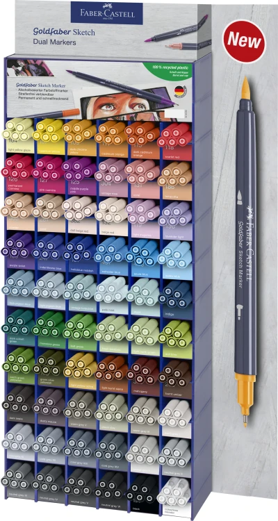PISAK GOLDFABER SKETCH DWUSTRONNY, DISPLAY 300 SZT. FABER-CASTELL
