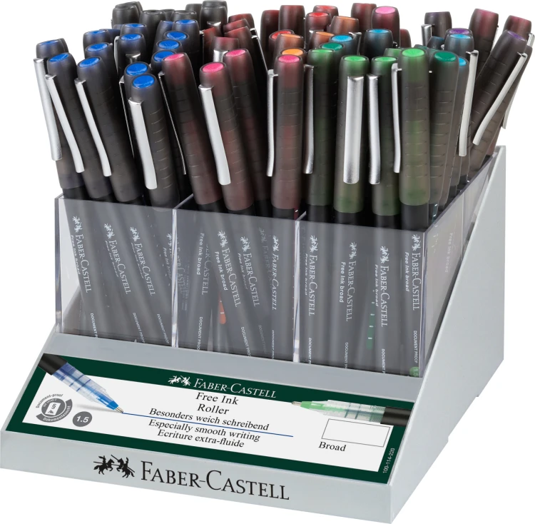 CIENKOPIS KULKOWY FREE INK 1,5 MM DISPLAY 72 SZT. FABER-CASTELL