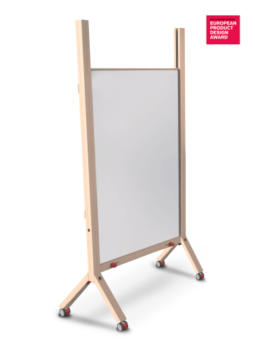 Flipchart MemoBe idea WOOD, powierzchnia suchościeralna magnetyczna, 80x120xh180 cm