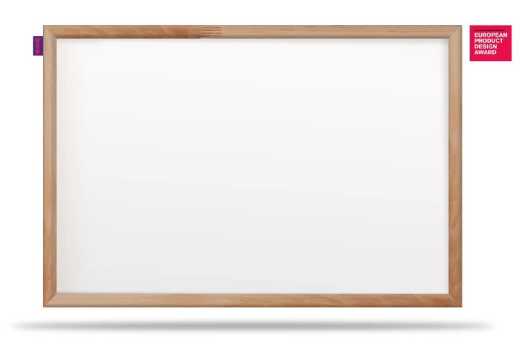 Tablica suchościeralna magnetyczna MemoBe idea WOOD, rama drewniana, 150x100 cm