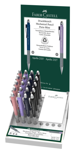 OŁÓWEK AUTOMATYCZNY APOLLO 0,7mm DISPLAY 20 SZT. FABER-CASTELL