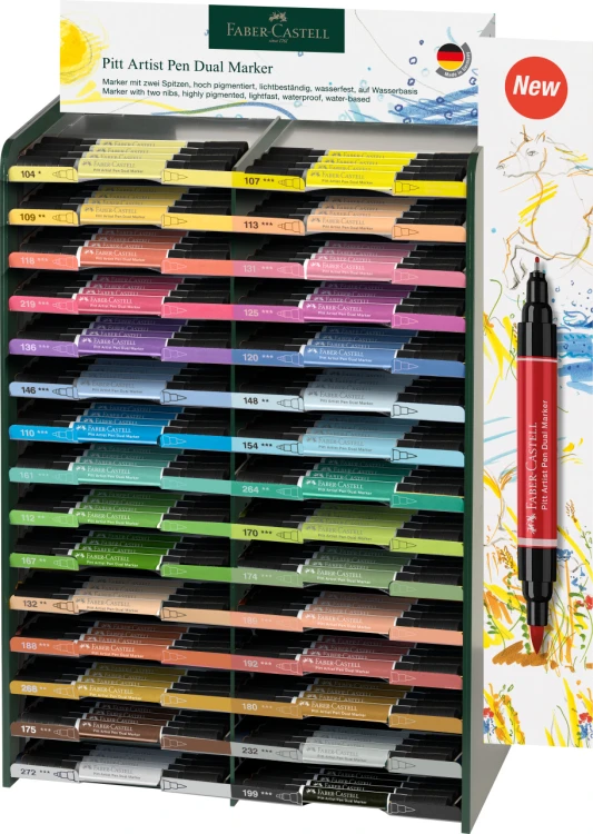 PITT ARTIST PEN DWUSTRONNY DISPLAY 120 SZT. FABER-CASTELL