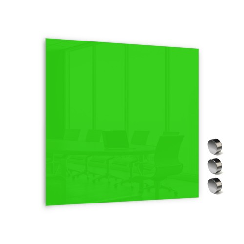 TABLICA SZKLANA MAGNETYCZNA 1000X1000MMZIELONA  (064)
