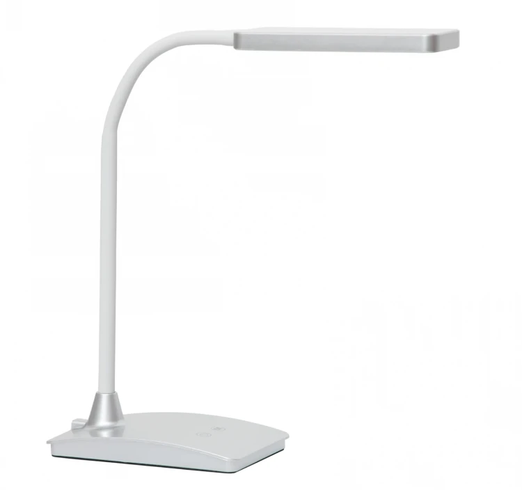 LAMPA BIURKOWA LED MAULpearly, możliwość regulacji światła SREBRNA