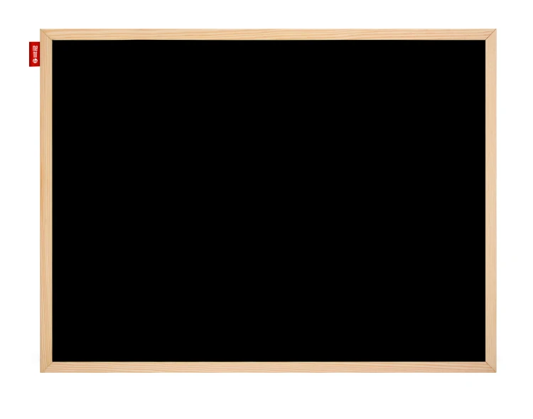 Tablica kredowa magnetyczna czarna MEMOBE, rama drewniana 90x60 cm