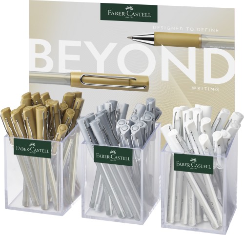 DŁUGOPIS ŻELOWY BEYOND 1.0 MM ARTSY DISPLAY 60 SZT. (20 X BIAŁY, 20 X ZŁOTY, 20 X SREBRNY) FABER-CASTELL