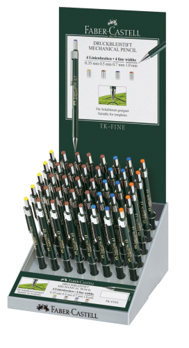 OŁÓWEK AUTOMATYCZNY TK-FINE DISPLAY 40 SZT. MIX FA BER CASTELL