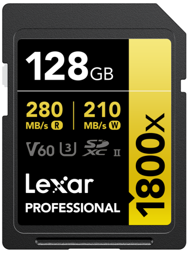 Karta pamięci Lexar SDXC Pro 1800x U3 UHS-II R280/W210 (V60) 128GB