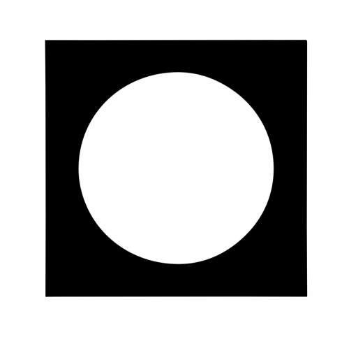Ramka na zdjęcia Focus Passepartout 40x40 / Round 30 dia Black w. black core