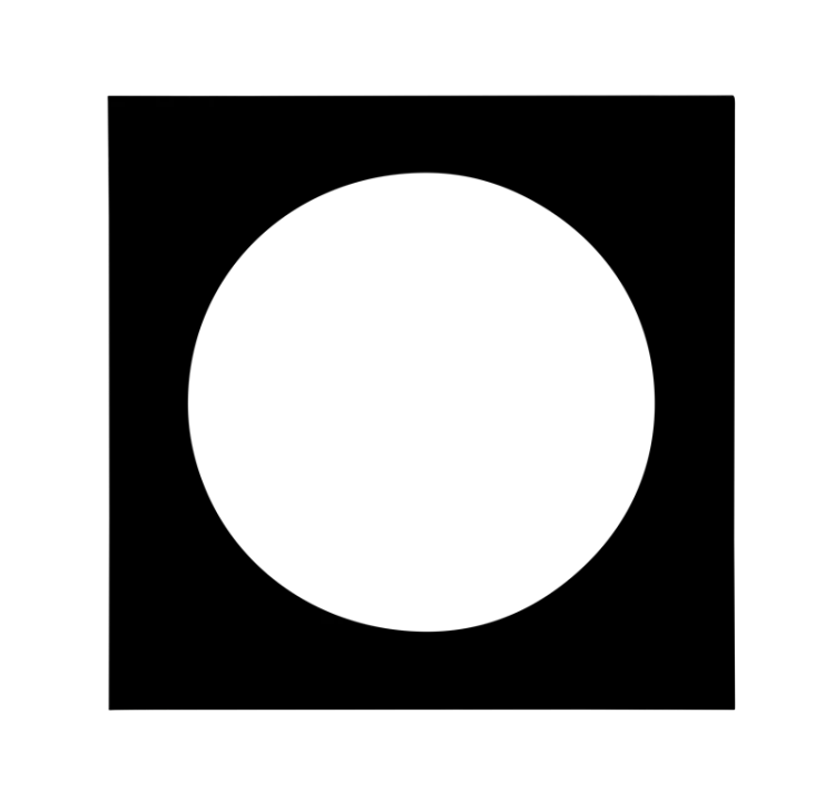 Ramka na zdjęcia Focus Passepartout 40x40 / Round 30 dia Black w. black core