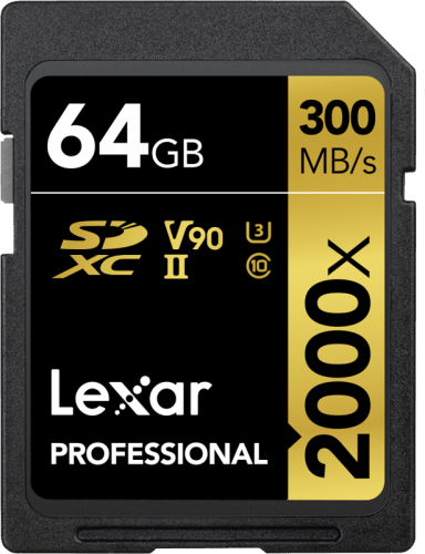 Karta pamięci Lexar SDXC Pro 2000X UHS-II U3 R300/W260 (V90) 64GB