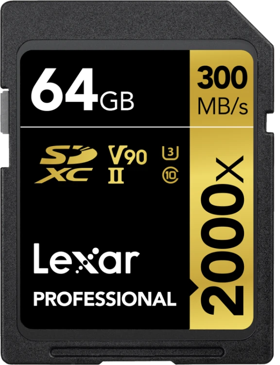 Karta pamięci Lexar SDXC Pro 2000X UHS-II U3 R300/W260 (V90) 64GB
