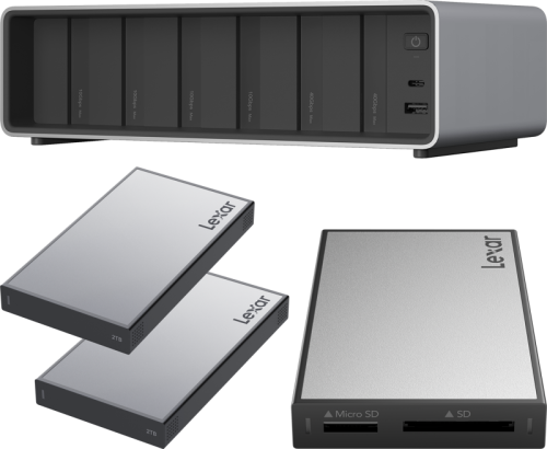 Karta pamięci Lexar Professional Workflow Pro with Thunderbolt4 uplink I with SD/microSD reader and 2x2TB SSD