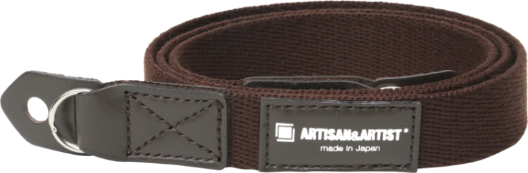Artisan & Artist | ACAM-102 | Slim Cloth Strap (w/Ring-type/Eyelets) Brown ARTISANARTIST