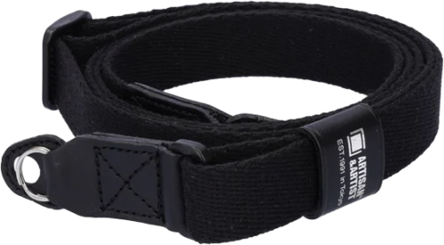 Artisan & Artist | ACAM-100A | Slim & Soft Cloth Camera strap - Leica M/mirrorless (w/Ring) BLK/Red ARTISANARTIST