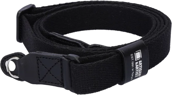 Artisan & Artist | ACAM-100A | Slim & Soft Cloth Camera strap - Leica M/mirrorless (w/Ring) BLK/Red ARTISANARTIST
