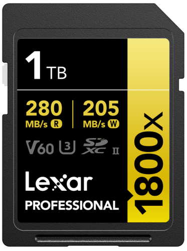 Karta pamięci Lexar SDXC Pro 1800x U3 UHS-II R280/W205 (V60) 1TB