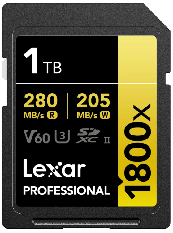Karta pamięci Lexar SDXC Pro 1800x U3 UHS-II R280/W205 (V60) 1TB
