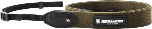 Artisan & Artist | ACAM-110A | Slim Cloth Strap, 25mm (w/Tape-type) Khaki ARTISANARTIST