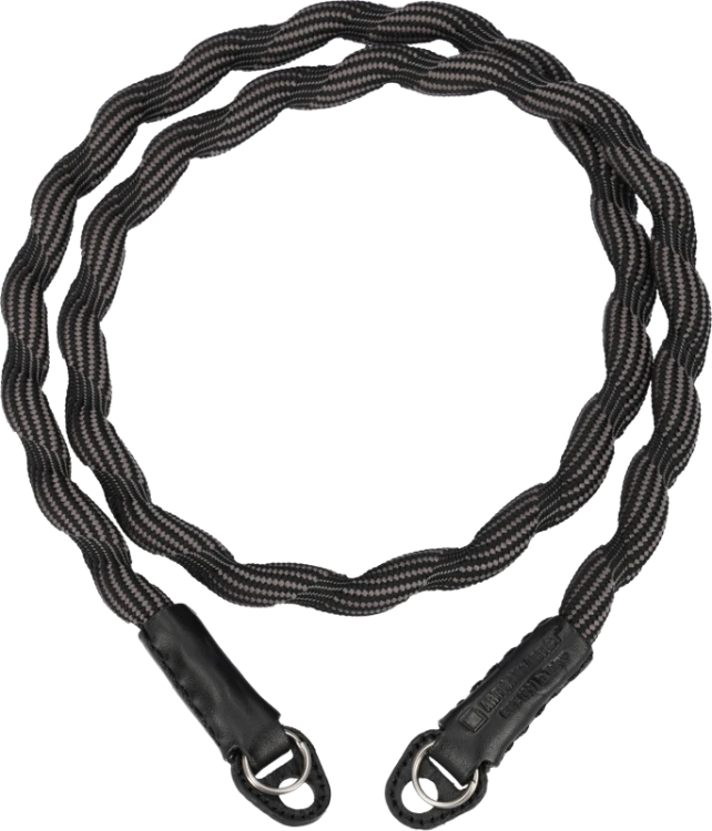 Artisan & Artist I ACAM-707 I Spiral Cord Strap, Black/Grey ARTISANARTIST