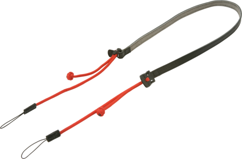 Artisan & Artist | ACAM-P12 | Flynn Camera Paracord Strap w/adjust lengths in Leather (w/Loop) Red ARTISANARTIST