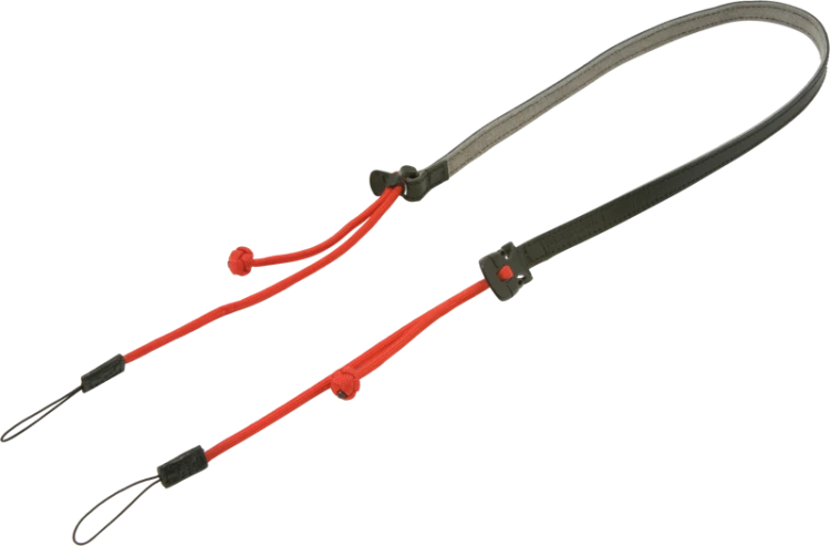 Artisan & Artist | ACAM-P12 | Flynn Camera Paracord Strap w/adjust lengths in Leather (w/Loop) Red ARTISANARTIST