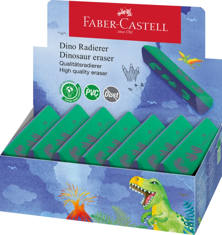 Gumka do ścierania dust free dinozaury Faber-Castell