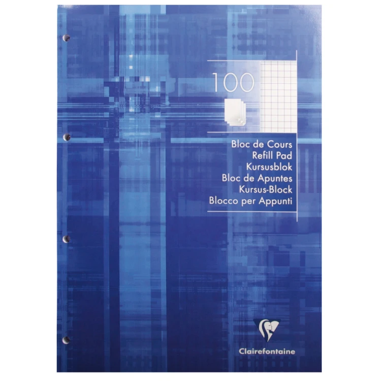 Wkład do segregatora metric, A4, w kratkę, 100 kartek clairefontaine