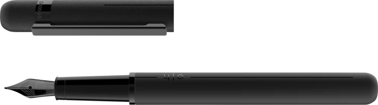 Design 03 pióro wieczne f czarne z wykończeniami pdv otto hutt