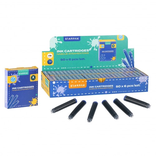 Naboje do piór krótkie niebieskie 6szt  A 50 STARPAK 299829