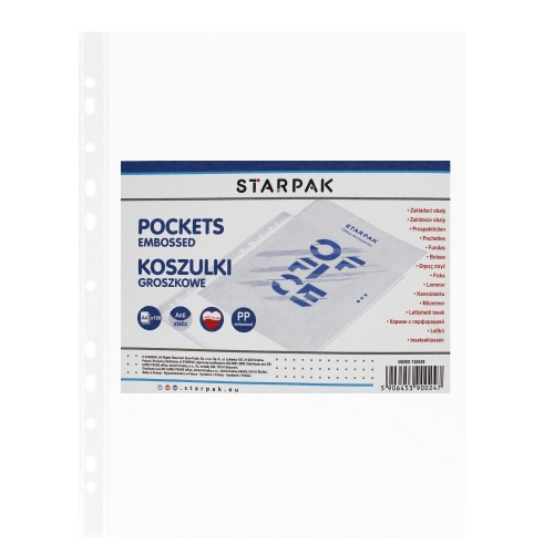 Koszulka PP A4 groszkowa 40mic 100szt. STARPAK 130539