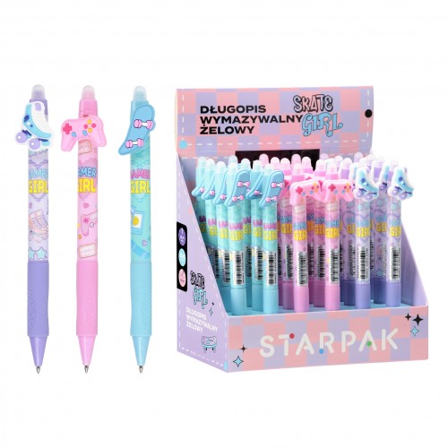 Długopis ścieralny automatyczny 0.7 Skate Girl  display A 24 STARPAK 552676