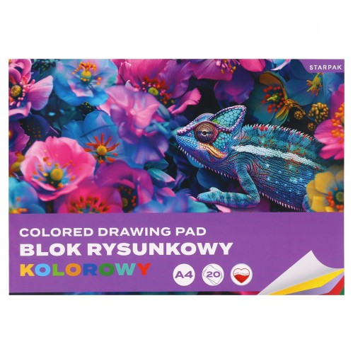 Blok rysunkowy A4/20K kolorowy Kameleon A 10 STARPAK 587749