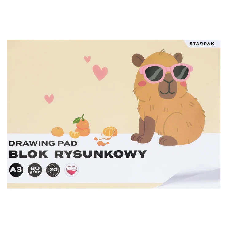 Blok rysunkowy A3/20k biały A 10 STARPAK 589015