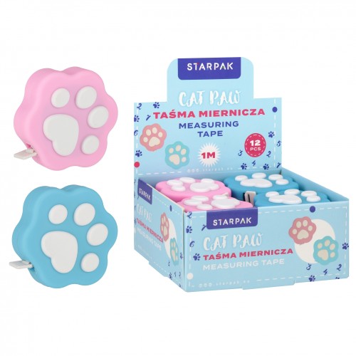 Taśma miernicza 1m Kocie łapki mix  STARPAK 563062