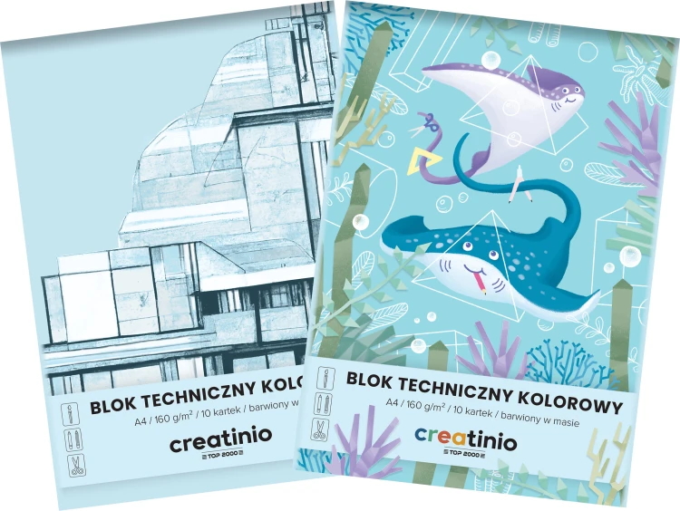 Blok techniczny A4/10k kolorowy Creatinio A 20 HAMELIN 400176669