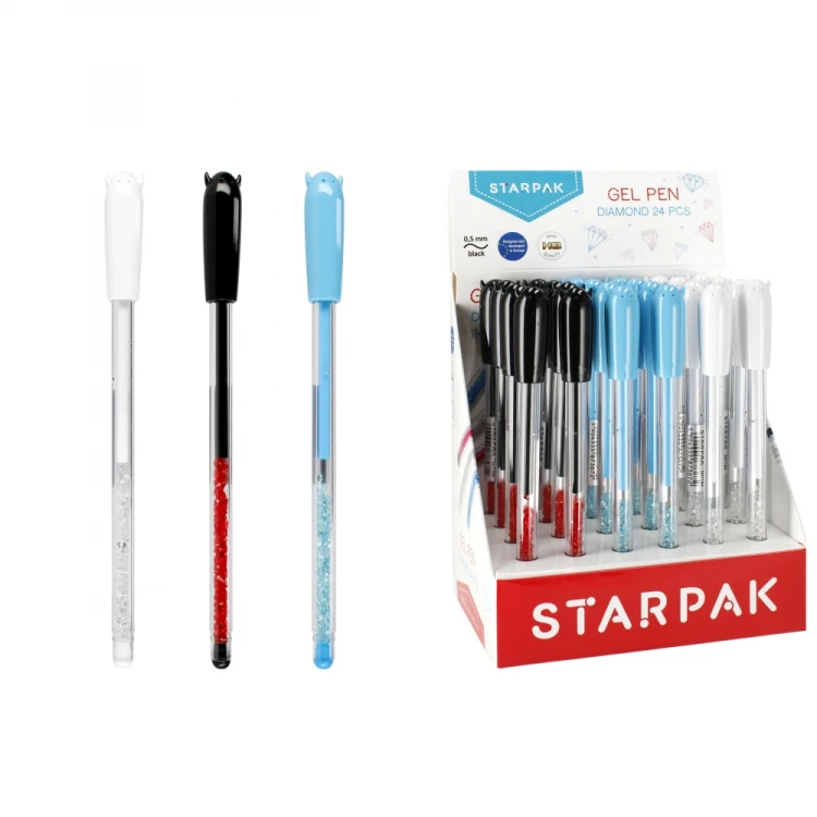 Długopis żelowy zamykany 0.5 Diament  display A 24 STARPAK 507194