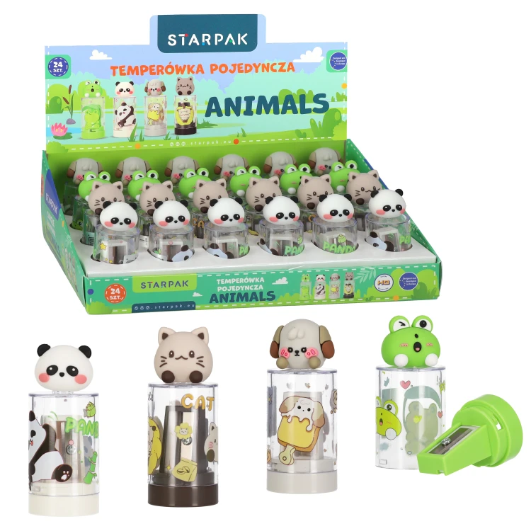 Temperówka pojedyncza Animal2 mix A 24 STARPAK 583393