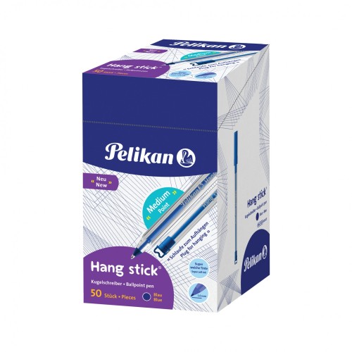 Długopis zamykany Hang Stick niebieski A  50 szt. PELIKAN 400197414