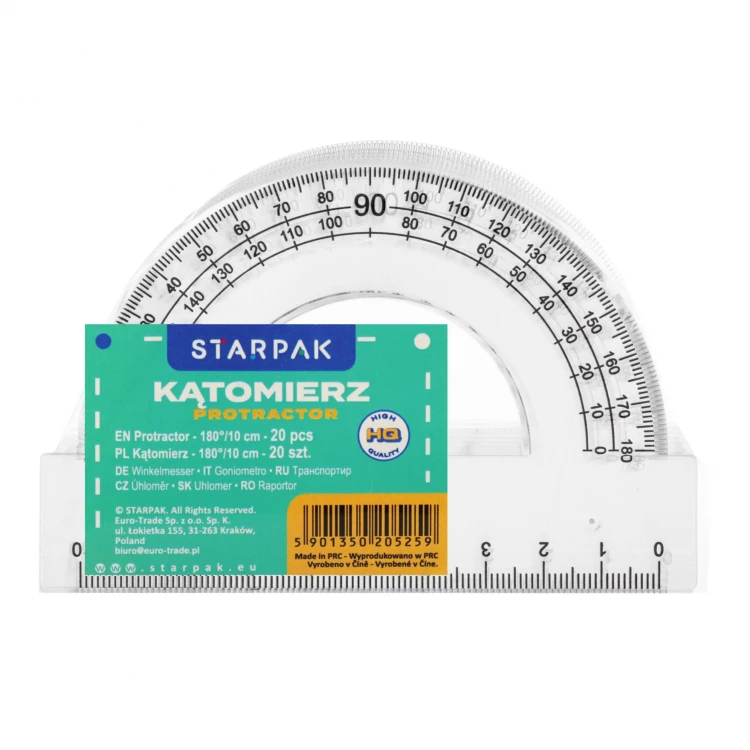 Kątomierz 180 /10cm A 20 STARPAK 283232